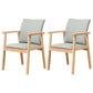 Contemporary Rubberwood Solid Back Arm Chair Matte Finish Wood Dining Chair with Natural Legs Gray-Green 2 Piece Set Clearhalo ' kitchen&dining_furn' 'Dining Chairs' 'Dining Tables & Seating' 'dining_chair' 'furn' 'furn_dining_chair' 'Furniture' 'furniture_dining_chair' 'Kitchen & Dining Furniture' 'kitchen' 3704871