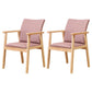 Contemporary Rubberwood Solid Back Arm Chair Matte Finish Wood Dining Chair with Natural Legs Cameo Brown 2 Piece Set Clearhalo ' kitchen&dining_furn' 'Dining Chairs' 'Dining Tables & Seating' 'dining_chair' 'furn' 'furn_dining_chair' 'Furniture' 'furniture_dining_chair' 'Kitchen & Dining Furniture' 'kitchen' 3704874