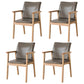 Contemporary Rubberwood Solid Back Arm Chair Matte Finish Wood Dining Chair with Natural Legs Light Gray 4 Piece Set Clearhalo ' kitchen&dining_furn' 'Dining Chairs' 'Dining Tables & Seating' 'dining_chair' 'furn' 'furn_dining_chair' 'Furniture' 'furniture_dining_chair' 'Kitchen & Dining Furniture' 'kitchen' 3704884