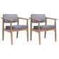 Traditional Style Rubber Wood Chairs Open Back Side Kitchen Dining Chair Grey 2 Piece Set Clearhalo ' kitchen&dining_furn' 'Dining Chairs' 'Dining Tables & Seating' 'dining_chair' 'furn' 'furn_dining_chair' 'Furniture' 'furniture_dining_chair' 'Kitchen & Dining Furniture' 'kitchen' 3704894