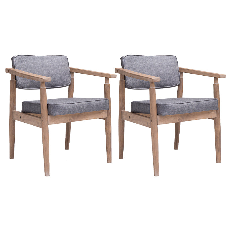 Traditional Style Rubber Wood Chairs Open Back Side Kitchen Dining Chair Grey 2 Piece Set Clearhalo ' kitchen&dining_furn' 'Dining Chairs' 'Dining Tables & Seating' 'dining_chair' 'furn' 'furn_dining_chair' 'Furniture' 'furniture_dining_chair' 'Kitchen & Dining Furniture' 'kitchen' 3704894