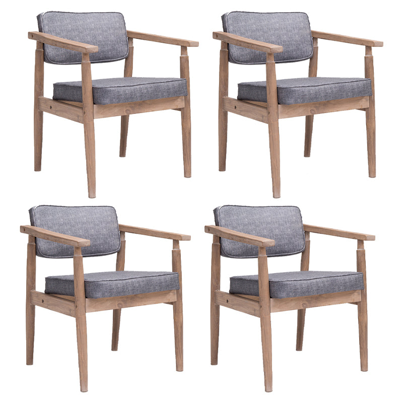 Traditional Style Rubber Wood Chairs Open Back Side Kitchen Dining Chair Grey 4 Piece Set Clearhalo ' kitchen&dining_furn' 'Dining Chairs' 'Dining Tables & Seating' 'dining_chair' 'furn' 'furn_dining_chair' 'Furniture' 'furniture_dining_chair' 'Kitchen & Dining Furniture' 'kitchen' 3704896
