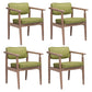 Traditional Style Rubber Wood Chairs Open Back Side Kitchen Dining Chair Green 4 Piece Set Clearhalo ' kitchen&dining_furn' 'Dining Chairs' 'Dining Tables & Seating' 'dining_chair' 'furn' 'furn_dining_chair' 'Furniture' 'furniture_dining_chair' 'Kitchen & Dining Furniture' 'kitchen' 3704902