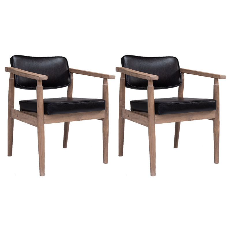 Traditional Style Rubber Wood Chairs Open Back Side Kitchen Dining Chair Black 2 Piece Set Clearhalo ' kitchen&dining_furn' 'Dining Chairs' 'Dining Tables & Seating' 'dining_chair' 'furn' 'furn_dining_chair' 'Furniture' 'furniture_dining_chair' 'Kitchen & Dining Furniture' 'kitchen' 3704906