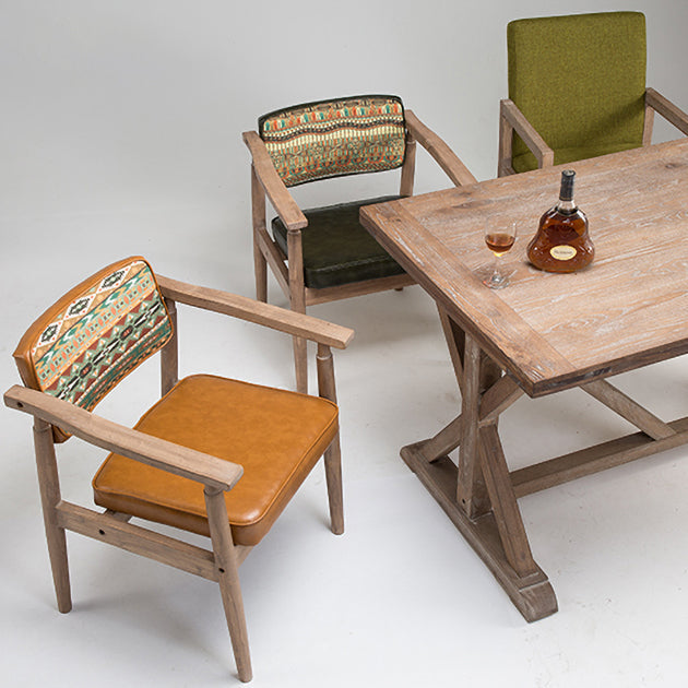 Traditional Style Rubber Wood Chairs Open Back Side Kitchen Dining Chair Clearhalo ' kitchen&dining_furn' 'Dining Chairs' 'Dining Tables & Seating' 'dining_chair' 'furn' 'furn_dining_chair' 'Furniture' 'furniture_dining_chair' 'Kitchen & Dining Furniture' 'kitchen' 3704908