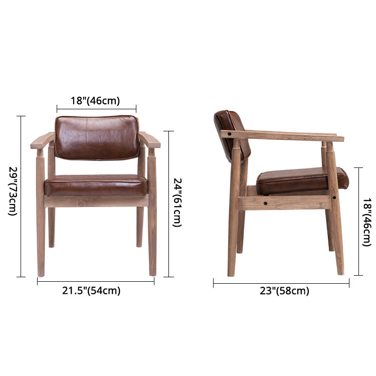 Traditional Style Rubber Wood Chairs Open Back Side Kitchen Dining Chair Clearhalo ' kitchen&dining_furn' 'Dining Chairs' 'Dining Tables & Seating' 'dining_chair' 'furn' 'furn_dining_chair' 'Furniture' 'furniture_dining_chair' 'Kitchen & Dining Furniture' 'kitchen' 3704910