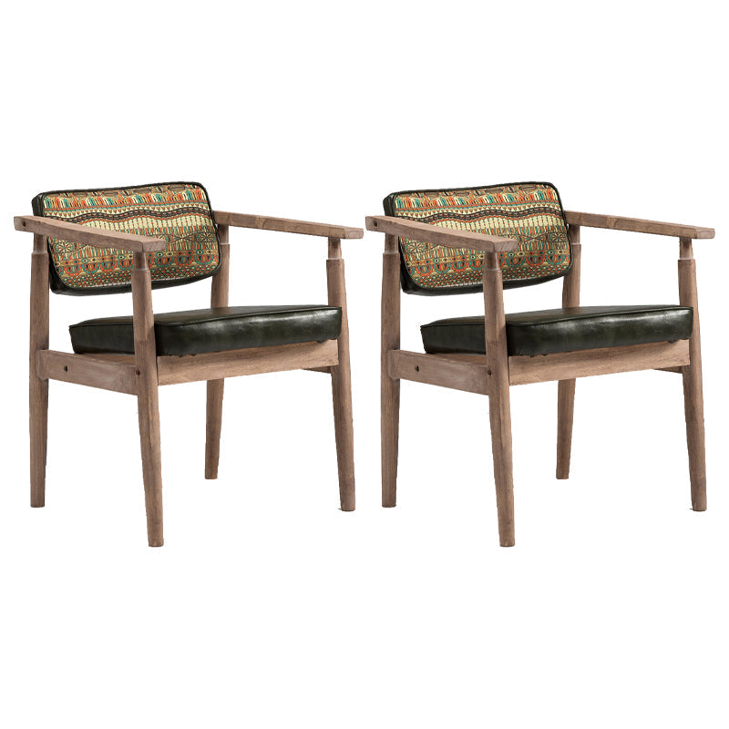 Traditional Style Rubber Wood Chairs Open Back Side Kitchen Dining Chair Blackish Green 2 Piece Set Clearhalo ' kitchen&dining_furn' 'Dining Chairs' 'Dining Tables & Seating' 'dining_chair' 'furn' 'furn_dining_chair' 'Furniture' 'furniture_dining_chair' 'Kitchen & Dining Furniture' 'kitchen' 3704911