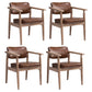 Traditional Style Rubber Wood Chairs Open Back Side Kitchen Dining Chair Light Brown 4 Piece Set Clearhalo ' kitchen&dining_furn' 'Dining Chairs' 'Dining Tables & Seating' 'dining_chair' 'furn' 'furn_dining_chair' 'Furniture' 'furniture_dining_chair' 'Kitchen & Dining Furniture' 'kitchen' 3704915