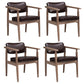 Traditional Style Rubber Wood Chairs Open Back Side Kitchen Dining Chair Coffee 4 Piece Set Clearhalo ' kitchen&dining_furn' 'Dining Chairs' 'Dining Tables & Seating' 'dining_chair' 'furn' 'furn_dining_chair' 'Furniture' 'furniture_dining_chair' 'Kitchen & Dining Furniture' 'kitchen' 3704921
