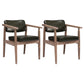Traditional Style Rubber Wood Chairs Open Back Side Kitchen Dining Chair Dark Army Green 2 Piece Set Clearhalo ' kitchen&dining_furn' 'Dining Chairs' 'Dining Tables & Seating' 'dining_chair' 'furn' 'furn_dining_chair' 'Furniture' 'furniture_dining_chair' 'Kitchen & Dining Furniture' 'kitchen' 3704923