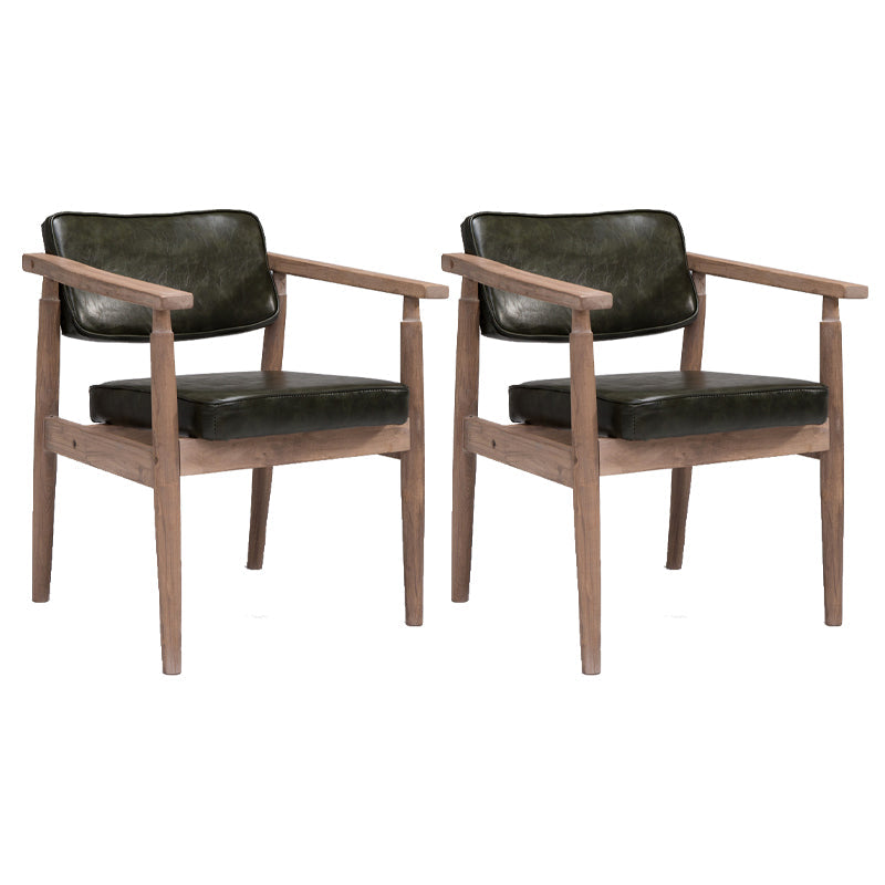 Traditional Style Rubber Wood Chairs Open Back Side Kitchen Dining Chair Dark Army Green 2 Piece Set Clearhalo ' kitchen&dining_furn' 'Dining Chairs' 'Dining Tables & Seating' 'dining_chair' 'furn' 'furn_dining_chair' 'Furniture' 'furniture_dining_chair' 'Kitchen & Dining Furniture' 'kitchen' 3704923