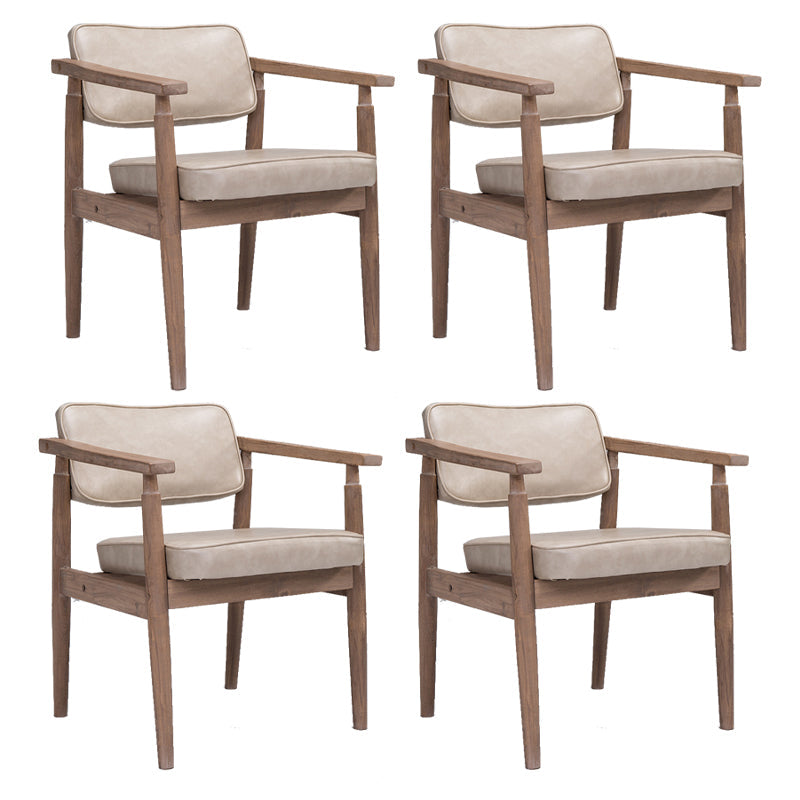 Traditional Style Rubber Wood Chairs Open Back Side Kitchen Dining Chair Off-White 4 Piece Set Clearhalo ' kitchen&dining_furn' 'Dining Chairs' 'Dining Tables & Seating' 'dining_chair' 'furn' 'furn_dining_chair' 'Furniture' 'furniture_dining_chair' 'Kitchen & Dining Furniture' 'kitchen' 3704929