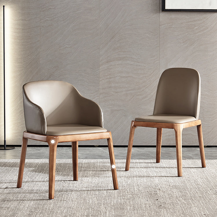 Scandinavian Style Wood Dining Chairs Dining Room Solid Back Armless Chair Clearhalo ' kitchen&dining_furn' 'Dining Chairs' 'Dining Tables & Seating' 'dining_chair' 'furn' 'furn_dining_chair' 'Furniture' 'furniture_dining_chair' 'Kitchen & Dining Furniture' 'kitchen' 3704932