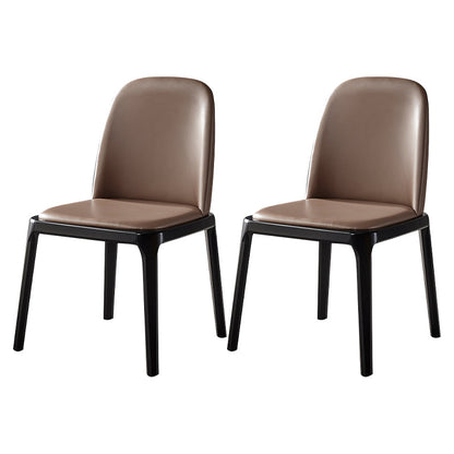 Scandinavian Style Wood Dining Chairs Dining Room Solid Back Armless Chair Coffee 2 Piece Set Clearhalo ' kitchen&dining_furn' 'Dining Chairs' 'Dining Tables & Seating' 'dining_chair' 'furn' 'furn_dining_chair' 'Furniture' 'furniture_dining_chair' 'Kitchen & Dining Furniture' 'kitchen' 3704942