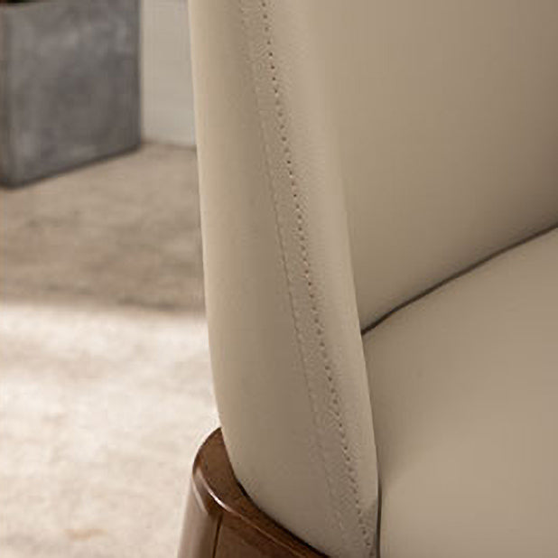 Scandinavian Style Wood Dining Chairs Dining Room Solid Back Armless Chair Clearhalo ' kitchen&dining_furn' 'Dining Chairs' 'Dining Tables & Seating' 'dining_chair' 'furn' 'furn_dining_chair' 'Furniture' 'furniture_dining_chair' 'Kitchen & Dining Furniture' 'kitchen' 3704944