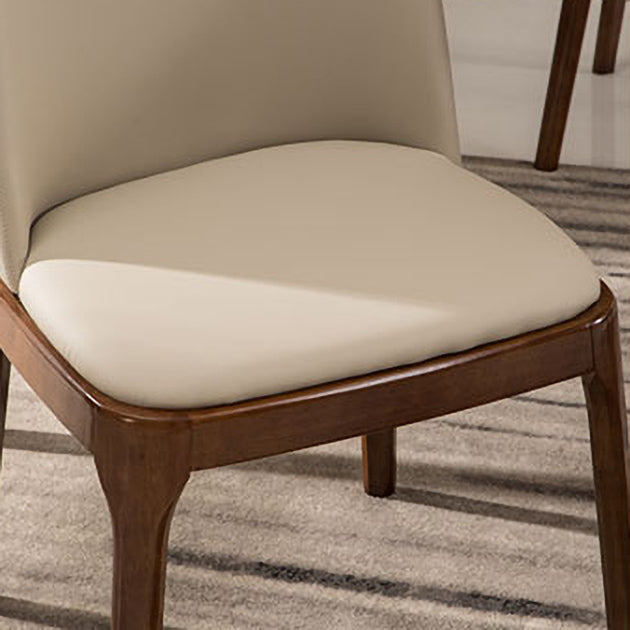 Scandinavian Style Wood Dining Chairs Dining Room Solid Back Armless Chair Clearhalo ' kitchen&dining_furn' 'Dining Chairs' 'Dining Tables & Seating' 'dining_chair' 'furn' 'furn_dining_chair' 'Furniture' 'furniture_dining_chair' 'Kitchen & Dining Furniture' 'kitchen' 3704946