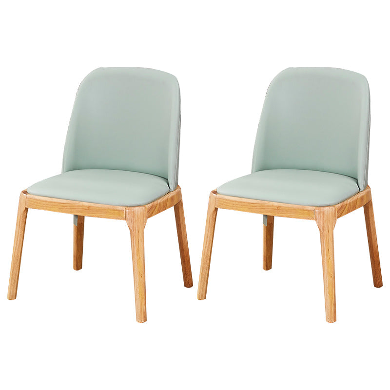 Scandinavian Style Wood Dining Chairs Dining Room Solid Back Armless Chair Blue 2 Piece Set Clearhalo ' kitchen&dining_furn' 'Dining Chairs' 'Dining Tables & Seating' 'dining_chair' 'furn' 'furn_dining_chair' 'Furniture' 'furniture_dining_chair' 'Kitchen & Dining Furniture' 'kitchen' 3704948