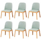 Scandinavian Style Wood Dining Chairs Dining Room Solid Back Armless Chair Blue 6 Piece Set Clearhalo ' kitchen&dining_furn' 'Dining Chairs' 'Dining Tables & Seating' 'dining_chair' 'furn' 'furn_dining_chair' 'Furniture' 'furniture_dining_chair' 'Kitchen & Dining Furniture' 'kitchen' 3704953