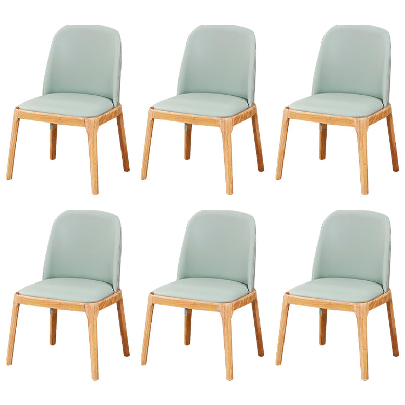 Scandinavian Style Wood Dining Chairs Dining Room Solid Back Armless Chair Blue 6 Piece Set Clearhalo ' kitchen&dining_furn' 'Dining Chairs' 'Dining Tables & Seating' 'dining_chair' 'furn' 'furn_dining_chair' 'Furniture' 'furniture_dining_chair' 'Kitchen & Dining Furniture' 'kitchen' 3704953