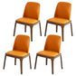 Scandinavian Style Wood Dining Chairs Dining Room Solid Back Armless Chair Khaki-Orange 4 Piece Set Clearhalo ' kitchen&dining_furn' 'Dining Chairs' 'Dining Tables & Seating' 'dining_chair' 'furn' 'furn_dining_chair' 'Furniture' 'furniture_dining_chair' 'Kitchen & Dining Furniture' 'kitchen' 3704961