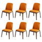 Scandinavian Style Wood Dining Chairs Dining Room Solid Back Armless Chair Khaki-Orange 6 Piece Set Clearhalo ' kitchen&dining_furn' 'Dining Chairs' 'Dining Tables & Seating' 'dining_chair' 'furn' 'furn_dining_chair' 'Furniture' 'furniture_dining_chair' 'Kitchen & Dining Furniture' 'kitchen' 3704962