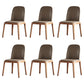 Scandinavian Style Wood Dining Chairs Dining Room Solid Back Armless Chair Khaki 6 Piece Set Clearhalo ' kitchen&dining_furn' 'Dining Chairs' 'Dining Tables & Seating' 'dining_chair' 'furn' 'furn_dining_chair' 'Furniture' 'furniture_dining_chair' 'Kitchen & Dining Furniture' 'kitchen' 3704965
