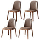 Scandinavian Style Wood Dining Chairs Dining Room Solid Back Armless Chair Dark Coffee 4 Piece Set Clearhalo ' kitchen&dining_furn' 'Dining Chairs' 'Dining Tables & Seating' 'dining_chair' 'furn' 'furn_dining_chair' 'Furniture' 'furniture_dining_chair' 'Kitchen & Dining Furniture' 'kitchen' 3704967