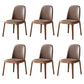 Scandinavian Style Wood Dining Chairs Dining Room Solid Back Armless Chair Dark Coffee 6 Piece Set Clearhalo ' kitchen&dining_furn' 'Dining Chairs' 'Dining Tables & Seating' 'dining_chair' 'furn' 'furn_dining_chair' 'Furniture' 'furniture_dining_chair' 'Kitchen & Dining Furniture' 'kitchen' 3704968