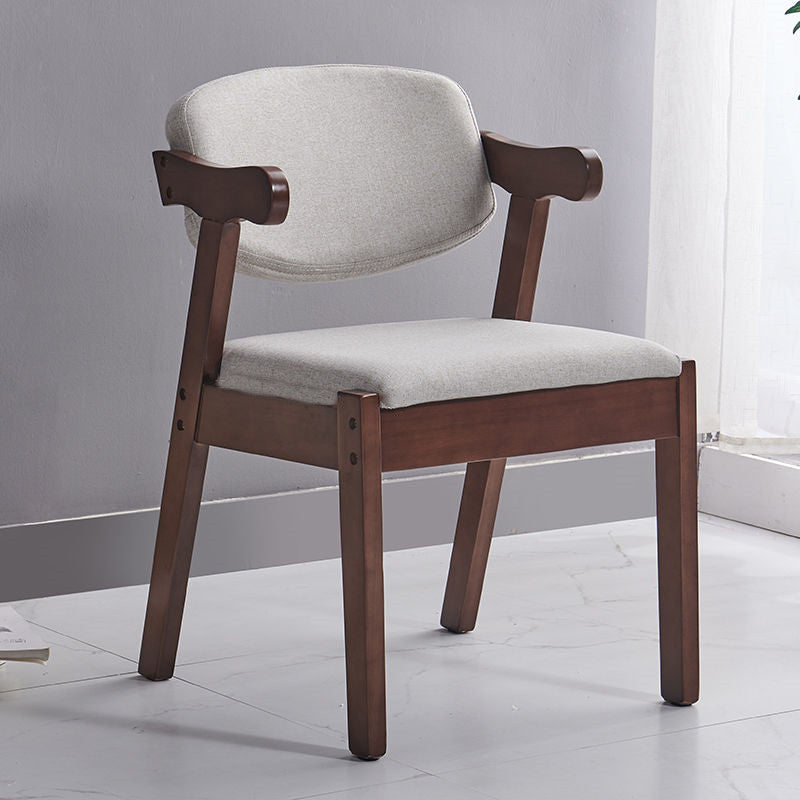 Contemporary Dining Arm Chair Open Back Side Chair with Wood Legs for Home Use Clearhalo ' kitchen&dining_furn' 'Dining Chairs' 'Dining Tables & Seating' 'dining_chair' 'furn' 'furn_dining_chair' 'Furniture' 'furniture_dining_chair' 'Kitchen & Dining Furniture' 'kitchen' 3704978
