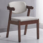 Contemporary Dining Arm Chair Open Back Side Chair with Wood Legs for Home Use Off-White 1 Piece Walnut Clearhalo ' kitchen&dining_furn' 'Dining Chairs' 'Dining Tables & Seating' 'dining_chair' 'furn' 'furn_dining_chair' 'Furniture' 'furniture_dining_chair' 'Kitchen & Dining Furniture' 'kitchen' 3704979
