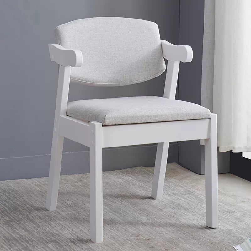 Contemporary Dining Arm Chair Open Back Side Chair with Wood Legs for Home Use Clearhalo ' kitchen&dining_furn' 'Dining Chairs' 'Dining Tables & Seating' 'dining_chair' 'furn' 'furn_dining_chair' 'Furniture' 'furniture_dining_chair' 'Kitchen & Dining Furniture' 'kitchen' 3704982