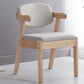 Contemporary Dining Arm Chair Open Back Side Chair with Wood Legs for Home Use Off-White 1 Piece Natural Wood Clearhalo ' kitchen&dining_furn' 'Dining Chairs' 'Dining Tables & Seating' 'dining_chair' 'furn' 'furn_dining_chair' 'Furniture' 'furniture_dining_chair' 'Kitchen & Dining Furniture' 'kitchen' 3704984