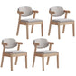 Contemporary Dining Arm Chair Open Back Side Chair with Wood Legs for Home Use Off-White 4 Piece Set Natural Wood Clearhalo ' kitchen&dining_furn' 'Dining Chairs' 'Dining Tables & Seating' 'dining_chair' 'furn' 'furn_dining_chair' 'Furniture' 'furniture_dining_chair' 'Kitchen & Dining Furniture' 'kitchen' 3704988