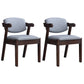 Contemporary Dining Arm Chair Open Back Side Chair with Wood Legs for Home Use Grey 2 Piece Set Walnut Clearhalo ' kitchen&dining_furn' 'Dining Chairs' 'Dining Tables & Seating' 'dining_chair' 'furn' 'furn_dining_chair' 'Furniture' 'furniture_dining_chair' 'Kitchen & Dining Furniture' 'kitchen' 3704994