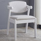 Contemporary Dining Arm Chair Open Back Side Chair with Wood Legs for Home Use Off-White 1 Piece White Clearhalo ' kitchen&dining_furn' 'Dining Chairs' 'Dining Tables & Seating' 'dining_chair' 'furn' 'furn_dining_chair' 'Furniture' 'furniture_dining_chair' 'Kitchen & Dining Furniture' 'kitchen' 3704996