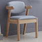 Contemporary Dining Arm Chair Open Back Side Chair with Wood Legs for Home Use Grey 1 Piece Natural Wood Clearhalo ' kitchen&dining_furn' 'Dining Chairs' 'Dining Tables & Seating' 'dining_chair' 'furn' 'furn_dining_chair' 'Furniture' 'furniture_dining_chair' 'Kitchen & Dining Furniture' 'kitchen' 3704999