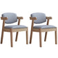 Contemporary Dining Arm Chair Open Back Side Chair with Wood Legs for Home Use Grey 2 Piece Set Natural Wood Clearhalo ' kitchen&dining_furn' 'Dining Chairs' 'Dining Tables & Seating' 'dining_chair' 'furn' 'furn_dining_chair' 'Furniture' 'furniture_dining_chair' 'Kitchen & Dining Furniture' 'kitchen' 3705000
