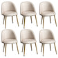 Glam Dining Side Chairs for Home Use Cushioned Armless Chair with Gold Legs Gray-White 6 Piece Set Clearhalo ' kitchen&dining_furn' 'Dining Chairs' 'Dining Tables & Seating' 'dining_chair' 'furn' 'furn_dining_chair' 'Furniture' 'furniture_dining_chair' 'Kitchen & Dining Furniture' 'kitchen' 3705007