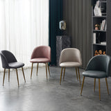 Glam Dining Side Chairs for Home Use Cushioned Armless Chair with Gold Legs Clearhalo ' kitchen&dining_furn' 'Dining Chairs' 'Dining Tables & Seating' 'dining_chair' 'furn' 'furn_dining_chair' 'Furniture' 'furniture_dining_chair' 'Kitchen & Dining Furniture' 'kitchen' 3705008