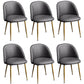 Glam Dining Side Chairs for Home Use Cushioned Armless Chair with Gold Legs Grey 6 Piece Set Clearhalo ' kitchen&dining_furn' 'Dining Chairs' 'Dining Tables & Seating' 'dining_chair' 'furn' 'furn_dining_chair' 'Furniture' 'furniture_dining_chair' 'Kitchen & Dining Furniture' 'kitchen' 3705012