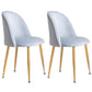 Glam Dining Side Chairs for Home Use Cushioned Armless Chair with Gold Legs Dark Blue Gray-White 2 Piece Set Clearhalo ' kitchen&dining_furn' 'Dining Chairs' 'Dining Tables & Seating' 'dining_chair' 'furn' 'furn_dining_chair' 'Furniture' 'furniture_dining_chair' 'Kitchen & Dining Furniture' 'kitchen' 3705021