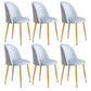Glam Dining Side Chairs for Home Use Cushioned Armless Chair with Gold Legs Dark Blue Gray-White 6 Piece Set Clearhalo ' kitchen&dining_furn' 'Dining Chairs' 'Dining Tables & Seating' 'dining_chair' 'furn' 'furn_dining_chair' 'Furniture' 'furniture_dining_chair' 'Kitchen & Dining Furniture' 'kitchen' 3705025