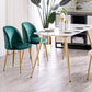 Glam Dining Side Chairs for Home Use Cushioned Armless Chair with Gold Legs Clearhalo ' kitchen&dining_furn' 'Dining Chairs' 'Dining Tables & Seating' 'dining_chair' 'furn' 'furn_dining_chair' 'Furniture' 'furniture_dining_chair' 'Kitchen & Dining Furniture' 'kitchen' 3705026