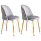 Glam Dining Side Chairs for Home Use Cushioned Armless Chair with Gold Legs Light Gray 2 Piece Set Clearhalo ' kitchen&dining_furn' 'Dining Chairs' 'Dining Tables & Seating' 'dining_chair' 'furn' 'furn_dining_chair' 'Furniture' 'furniture_dining_chair' 'Kitchen & Dining Furniture' 'kitchen' 3705028
