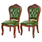 Leather Open Back Dining Side Chair Kitchen Dining Chair with Solid Wood Legs Green 2 Piece Set Clearhalo ' kitchen&dining_furn' 'Dining Chairs' 'Dining Tables & Seating' 'dining_chair' 'furn' 'furn_dining_chair' 'Furniture' 'furniture_dining_chair' 'Kitchen & Dining Furniture' 'kitchen' 3705053