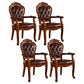 Victorian Style Wood Indoor Open Back Dining Side Chair of 24'' Wide Dining Chair Brown 4 Piece Set Clearhalo ' kitchen&dining_furn' 'Dining Chairs' 'Dining Tables & Seating' 'dining_chair' 'furn' 'furn_dining_chair' 'Furniture' 'furniture_dining_chair' 'Kitchen & Dining Furniture' 'kitchen' 3705064