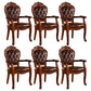 Victorian Style Wood Indoor Open Back Dining Side Chair of 24'' Wide Dining Chair Brown 6 Piece Set Clearhalo ' kitchen&dining_furn' 'Dining Chairs' 'Dining Tables & Seating' 'dining_chair' 'furn' 'furn_dining_chair' 'Furniture' 'furniture_dining_chair' 'Kitchen & Dining Furniture' 'kitchen' 3705066