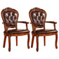 Victorian Style Wood Indoor Open Back Dining Side Chair of 24'' Wide Dining Chair Dark Brown 2 Piece Set Clearhalo ' kitchen&dining_furn' 'Dining Chairs' 'Dining Tables & Seating' 'dining_chair' 'furn' 'furn_dining_chair' 'Furniture' 'furniture_dining_chair' 'Kitchen & Dining Furniture' 'kitchen' 3705080