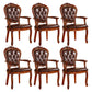 Victorian Style Wood Indoor Open Back Dining Side Chair of 24'' Wide Dining Chair Dark Brown 6 Piece Set Clearhalo ' kitchen&dining_furn' 'Dining Chairs' 'Dining Tables & Seating' 'dining_chair' 'furn' 'furn_dining_chair' 'Furniture' 'furniture_dining_chair' 'Kitchen & Dining Furniture' 'kitchen' 3705084