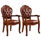 Victorian Style Wood Indoor Open Back Dining Side Chair of 24'' Wide Dining Chair Apricot-Brown 2 Piece Set Clearhalo ' kitchen&dining_furn' 'Dining Chairs' 'Dining Tables & Seating' 'dining_chair' 'furn' 'furn_dining_chair' 'Furniture' 'furniture_dining_chair' 'Kitchen & Dining Furniture' 'kitchen' 3705085